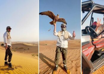 瘋狂杜拜！我是黃董沙漠越野甩尾、騎駱駝、賞獵鷹　享受道地風吹沙