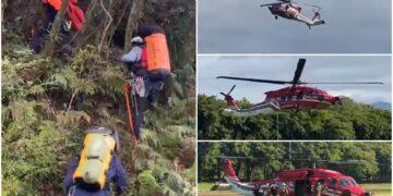 影音/結伴登山1人被落石砸傷 陸空協力救援送醫