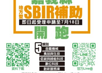 100萬創新補助等你拿！嘉義縣SBIR計畫即日起受理至7月18日