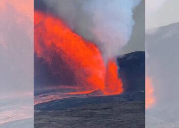 影音/夏威夷基拉韋厄火山 出現罕見的三重噴泉現象