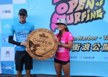 2023臺灣國際衝浪公開賽 澳洲達科塔·沃特斯奪冠 日本選手脇田紗良摘后