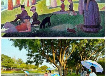 重現世界景點名畫 相約豐原葫蘆墩公園野餐