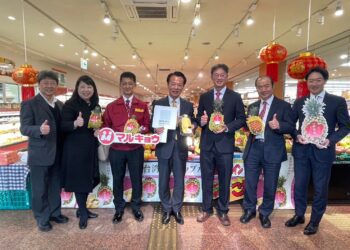 嘉義「蜜甘味」鳳梨進軍日本九州　翁章梁連跑三超市插旗新據點