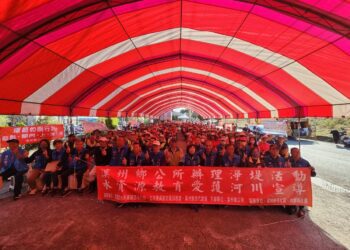 留給後代子孫乾淨的環境　溪州鄉與四河川分署防治水資污染發起聯合淨堤
