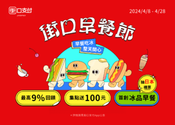 街口支付早餐節祭最高 9% 回饋、集點送街口幣 再抽北海道來回機票
