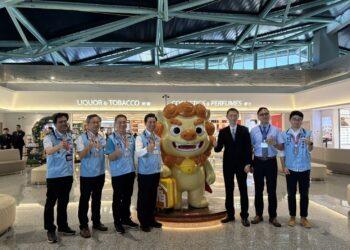 金門縣長陳福海會同金門地檢署趙檢察長視察金門港旅運中心 強化小三通港區安全與國境秩序