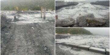 影音/馬太鞍溪又暴漲 便道搶修人員機具緊急撤離