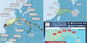 影音/20260825三颱獨存沙德爾 暴風範圍縮小 估這天最接近臺灣