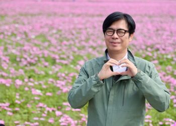 年初三美濃花海迎新春 陳其邁邀民眾高雄走春 品味當地優質農產品