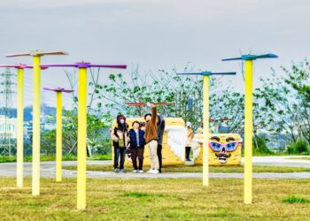 桃園大嵙崁親水園區打卡景點　4主題「裝置藝術」亮相