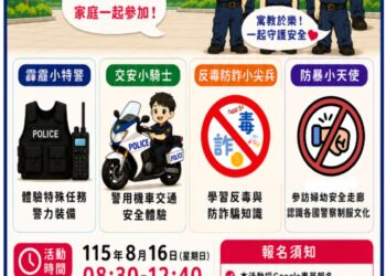 嘉義市新住民婦幼安全系列活動反暴力課程、小小警察體驗營開放報名