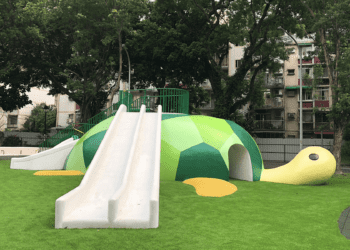 新北最萌公園誕生 新店福民公園「海龜溜滑梯」超療癒吸睛