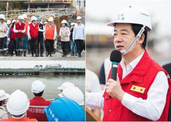 視察五結防潮閘門工程　賴清德：中央積極協助地方推動水利建設