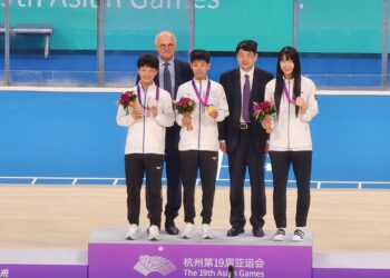 捷報！亞運滑輪溜冰彰化的施沛妤勇奪金牌　王惠美和彰化鄉親都感到與有榮焉