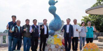 仁義潭全新地景藝術裝置揭幕 青銀世代融入家鄉特色