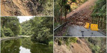 影音/聯外道路嚴重崩塌 福山植物園持續休園至農曆春節過後