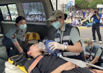 全國防災演習　陸軍裝甲第564旅演練過程逼真