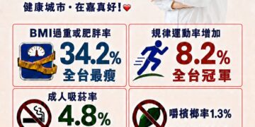 嘉義市健康治理躍居非六都第一　永續健康城市奪金獎