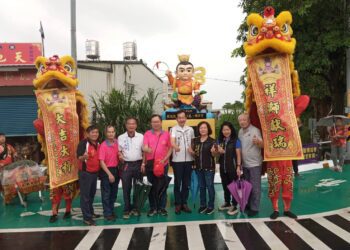 大村鄉過溝社區設Q版三太子打卡新景點 入口意象(8/3)日舉行揭幕