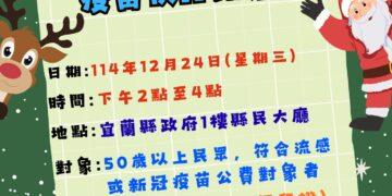 宜蘭縣流感疫苗即將用罄 符合接種對象儘速完成疫苗接種