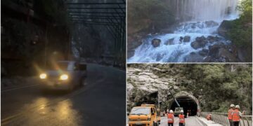 影音/燕子口堰塞湖水位下降消失 台8線天祥至閣口路段開放通行