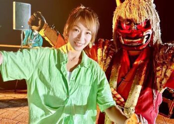 勇闖北海道登別地獄谷 段慧琳夜半賞湯鬼神花火