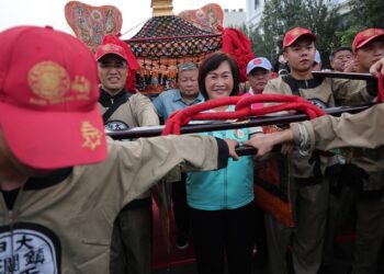 影音/大甲媽祖亦駐駕田中鎮公所 另類雙媽會 就是愛田中