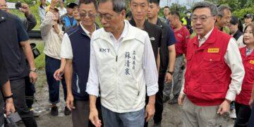豪雨重創屏東災後復原啟動　蘇清泉陪同行政院長勘災爭取重建資源