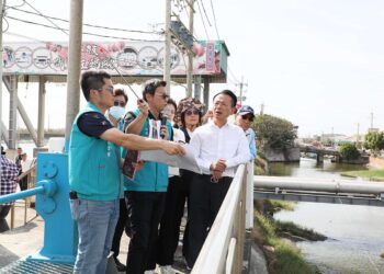 強颱康芮來勢洶洶　翁章梁視察抽水站整備情形