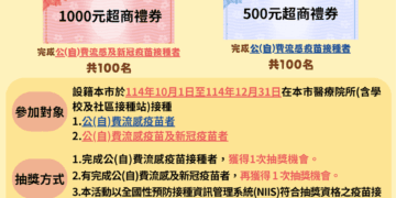 嘉義市「打疫苗抽iPhone 17」活動即將截止　凡符合資格者盡速接種疫苗