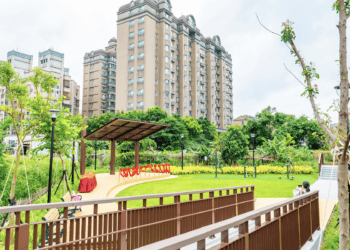 桃園龍壽三角公園啟用 安全、樂齡、友善的桃園新景點