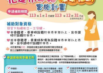 減輕孕婦產檢交通負擔 花蓮市首創孕婦計程車補助
