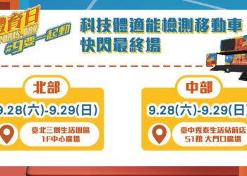 國民體育日9月科技體適能檢測移動車快閃最終場 把握最後機會免費檢測!