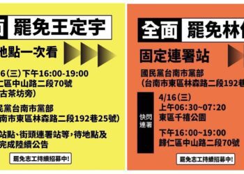 台南路口罷免行動啟動 孫健萍批賴政府打壓在野如同納粹奪權