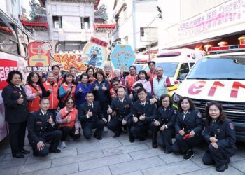 嘉市119消防節響應公益捐血　致謝桃城聖母會捐贈救護車