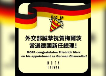 梅爾茨當選德國總理 外交部祝賀：期許台德關係更友好