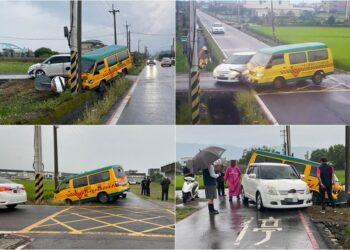 影音/娃娃車與自小客路口相撞 4人受傷送醫