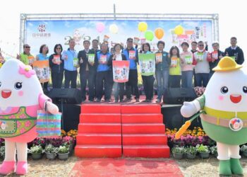 影音/田中鎮農會2024「龍」稻田中在地產業推廣　12公頃花海稻米裝置藝術綻放在花田中