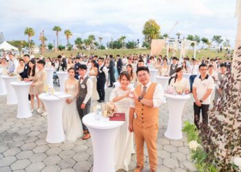 高雄市流行音樂中心舉辦集團婚禮　80對新人完成終身大事！