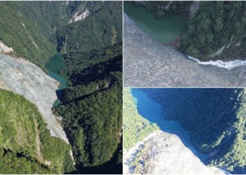 影音/萬里溪堰塞湖狀況維穩 地質與天氣不穩 河道勿近
