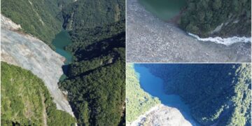 影音/萬里溪堰塞湖狀況維穩 地質與天氣不穩 河道勿近