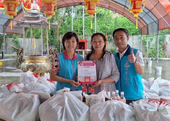 九天紫元宮、日月濟玄宮、保勝宮 捐贈吉安鄉弱勢愛心物資