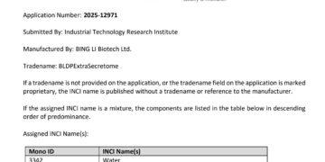 台灣首例! 秉秝生醫以人類真皮乳突幹細胞衍生物通過 INCI 成分登錄 正式躋身國際化妝品原料名錄