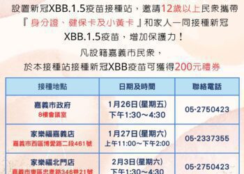 春節加強防疫　嘉義市民接種疫苗獎勵200元禮券