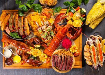 美麗信花園酒店 青庭牛排館烤肉季 四人共享乾式熟成海陸大餐與沙拉吧吃到飽 只要6,666起！