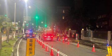嘉市警動員80警力啟動「封閉式路檢」　強力掃蕩酒毒駕