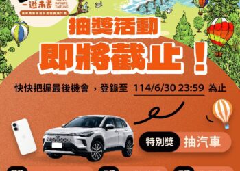 「台東一遊未盡」抽獎活動即將截止！ 特別獎油電汽車7/4抽出