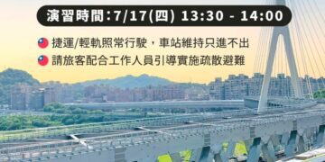 北部地區13:30-14:00防空演習 北捷、新北捷運、桃捷「只進不出」