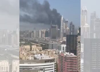 影音/杜拜碼頭摩天大樓大火 六小時後控制