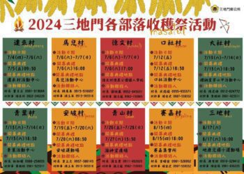 2024三地門鄉收穫節系列活動熱鬧登場 十部落接力慶豐年